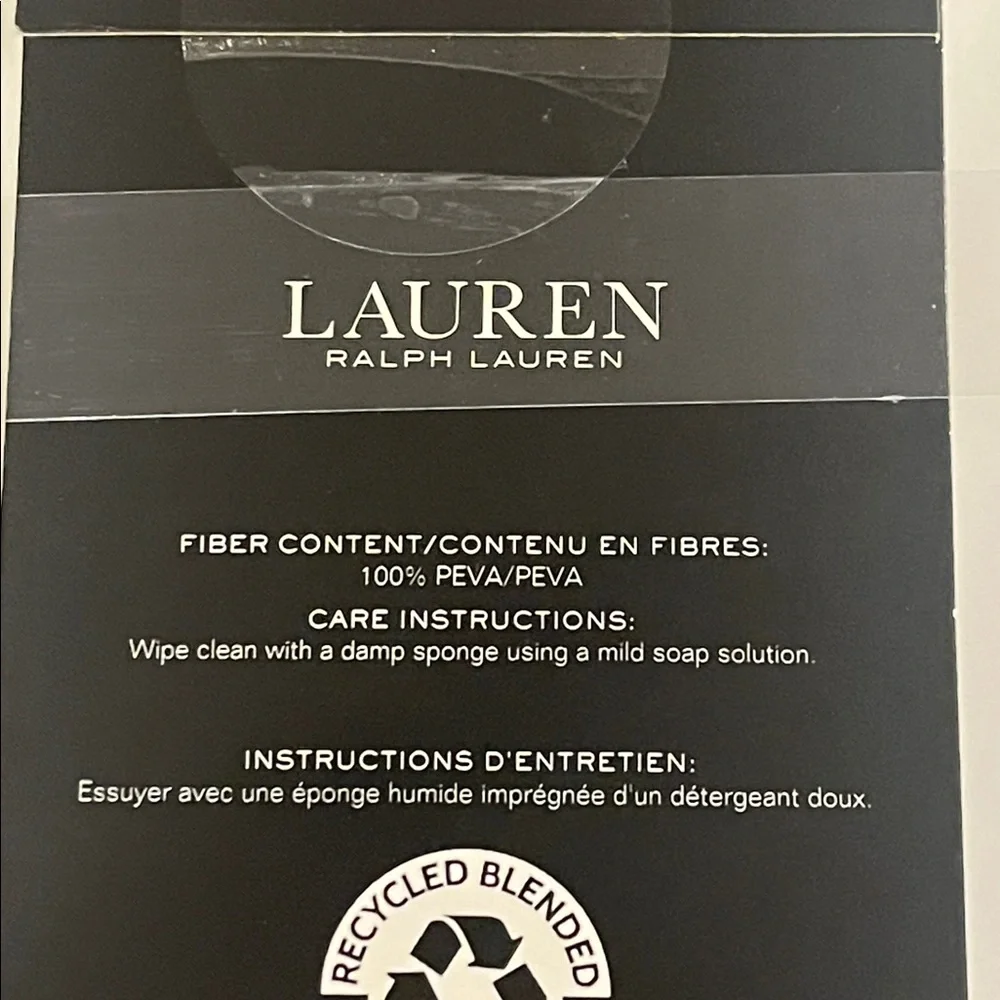 Ralph Lauren Shower Curtain Liner 70”x72” new Hotel Weight Magnetic Weighted Hem